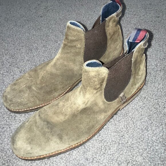 TED BAKER Bronzo Suede CHELSEA BOOTS BOOTIES SHOES Crepe Outsoles -EUC - 10 main image 3